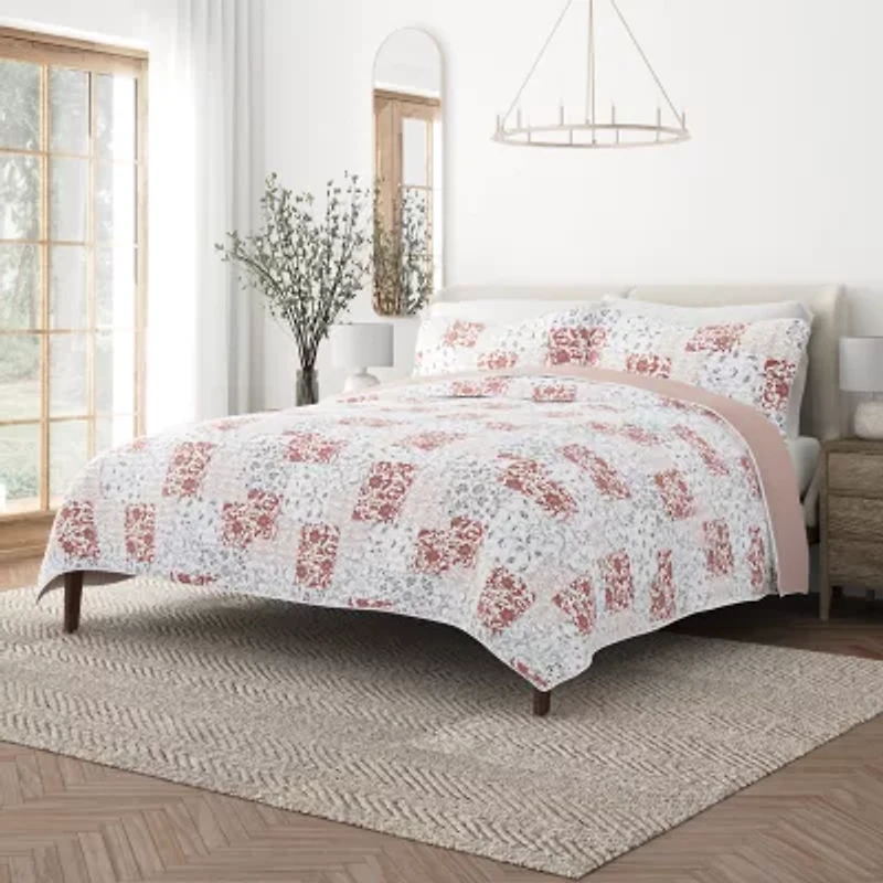 Casual Comfort Patchwork Reversible Quilt Set