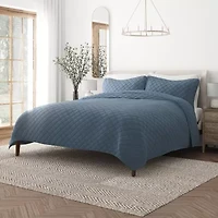 Casual Comfort Diamond Stitch Quilt Set