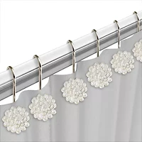 Popular Bath Rose Vine Shower Curtain Hooks