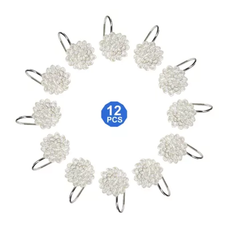 Popular Bath Rose Vine Shower Curtain Hooks