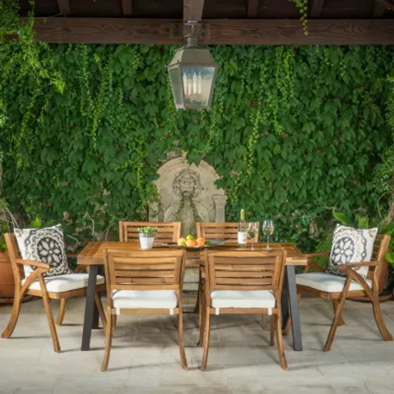 Della Hermosa Teak 7 Pc Outdoor Dining Set