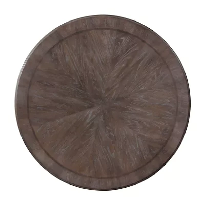 Maud Dining And Kitchen Collection Round Wood-Top Dining Table