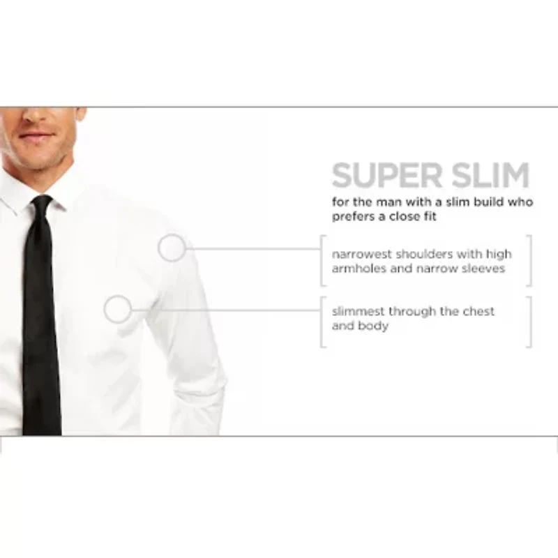 J. Ferrar 360 Stretch Performance Mens Slim Fit Fabric Long Sleeve Dress Shirt