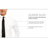 J. Ferrar 360 Stretch Performance Mens Slim Fit Fabric Long Sleeve Dress Shirt
