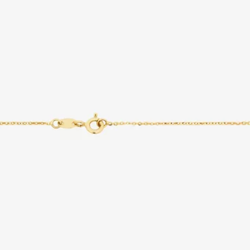 Womens 14K Gold Heart 18 Inch Pendant Necklace