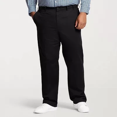 IZOD Sportflex Waistband Non Iron Performance Mens Straight Fit Big and Tall Flat Front Pant
