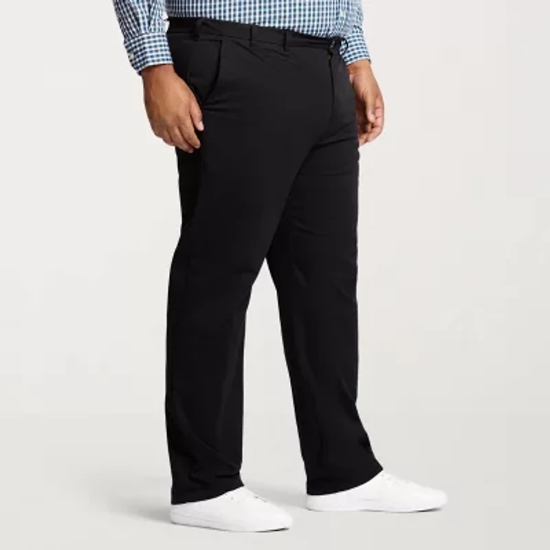 IZOD Sportflex Waistband Non Iron Performance Mens Straight Fit Big and Tall Flat Front Pant
