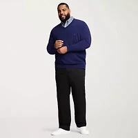 IZOD Sportflex Waistband Non Iron Performance Mens Straight Fit Big and Tall Flat Front Pant