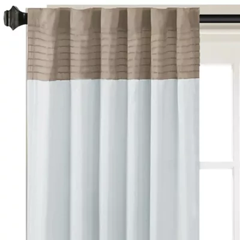 Madison Park Tradewinds 50"W X 84"L Rod Pocket Back Tab Energy Saving Light-Filtering Single Curtain Panel