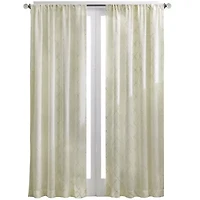 Madison Park Iris Diamond Rod Pocket Sheer Single Curtain Panel