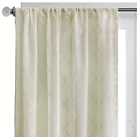 Madison Park Iris Diamond Rod Pocket Sheer Single Curtain Panel