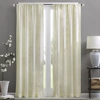 Madison Park Iris Diamond Rod Pocket Sheer Single Curtain Panel