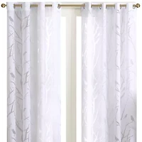 Madison Park Vina Bird Burnout Grommet Top Sheer Single Curtain Panel