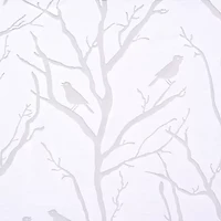 Madison Park Vina Bird Burnout Grommet Top Sheer Single Curtain Panel