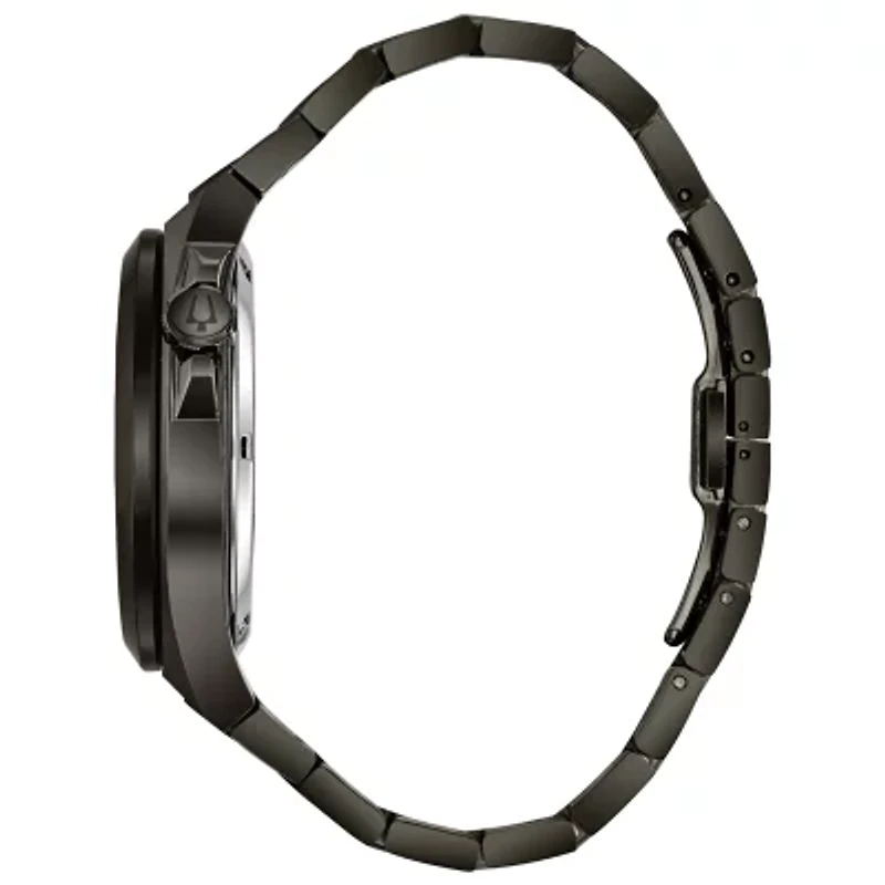 Bulova Maquina Mens Automatic Gray Bracelet Watch 98a179