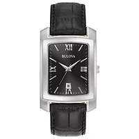 Bulova Classic Mens Black Strap Watch 96b269