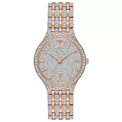 Bulova Phantom Womens Rose Goldtone Stainless Steel Bracelet Watch 98l235