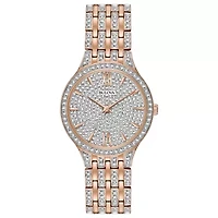 Bulova Phantom Womens Rose Goldtone Stainless Steel Bracelet Watch 98l235