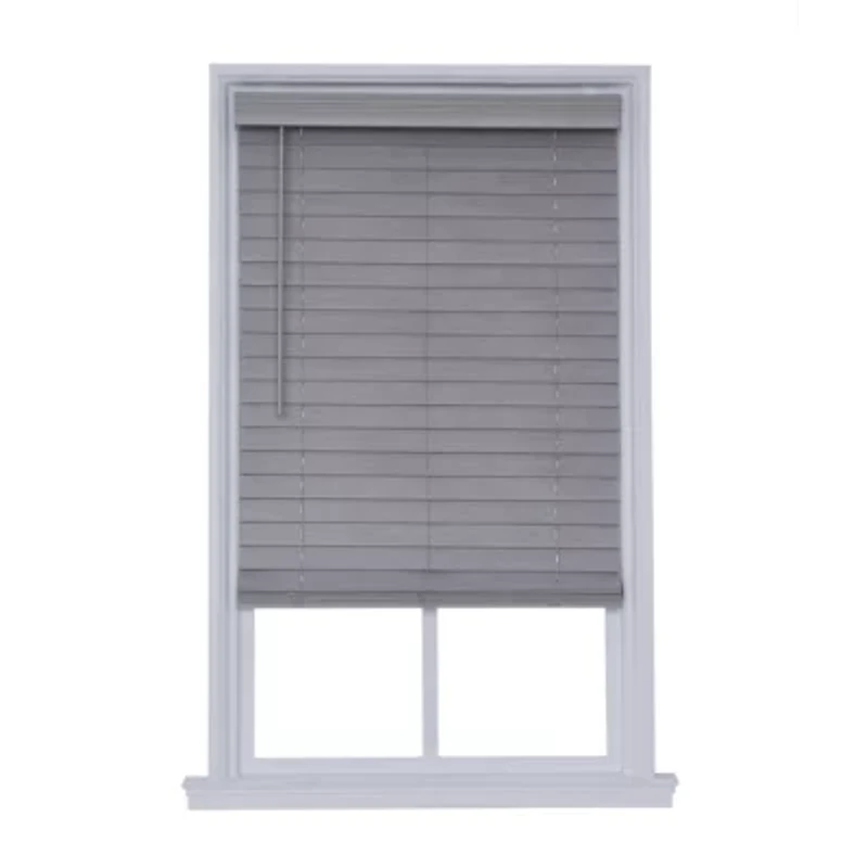 Distressed 2 1/2" Cut-to-Width Cordless Faux Wood Blind