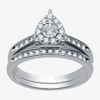 I Said Yes (H-I / I1) Womens 3/8 CT. T.W. Lab Grown White Diamond Sterling Silver or 14K Gold Over Bridal Set