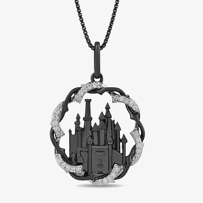 Villains Womens 1/10 CT. T.W. Natural White Diamond Sterling Silver 18 Inch Pendant Necklace