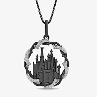 Villains Womens 1/10 CT. T.W. Natural White Diamond Sterling Silver 18 Inch Pendant Necklace