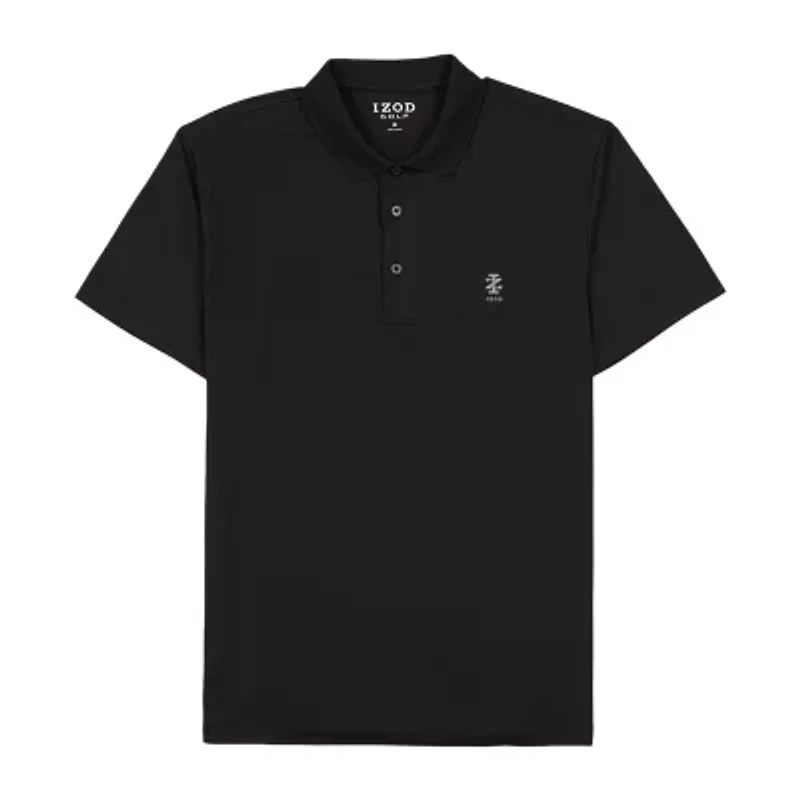 IZOD Golf Grid Mens Regular Fit Short Sleeve Polo Shirt