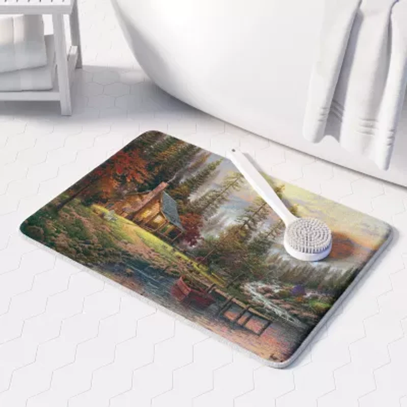 Thomas Kinkade A Peaceful Retreat Memory Foam Bath Rug