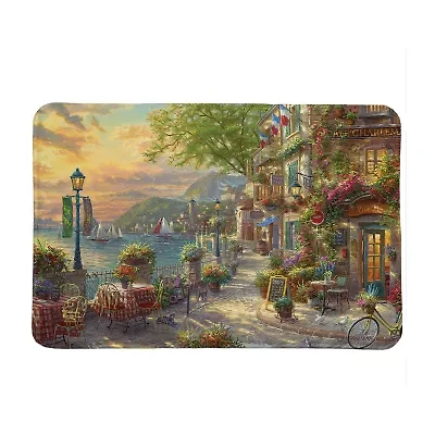 Thomas Kinkade French Riviera Cafe Memory Foam Bath Rug