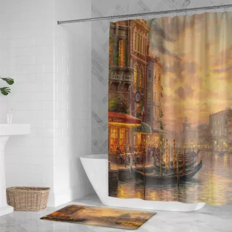 Thomas Kinkade Venetian Cafe Memory Foam Bath Rug