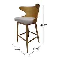 Kamryn 2pc Counter Height Upholstered Bar Stools