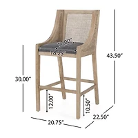 Breck 2Pc Counter Height Upholstered Bar Stool