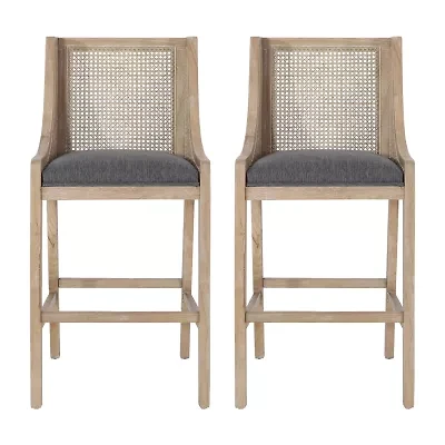 Breck 2Pc Counter Height Upholstered Bar Stool