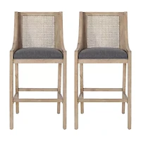 Breck 2Pc Counter Height Upholstered Bar Stool