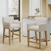 Armga 2Pc Counter Height Upholstered Bar Stool