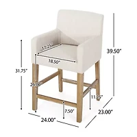 Armga 2Pc Counter Height Upholstered Bar Stool