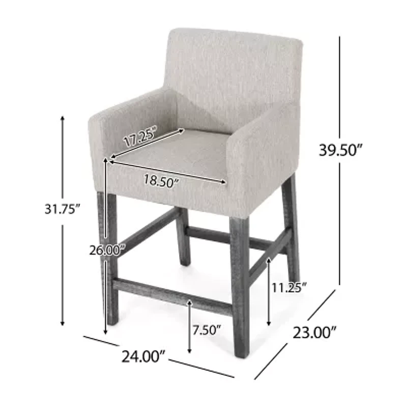 Armga 2Pc Counter Height Upholstered Bar Stool