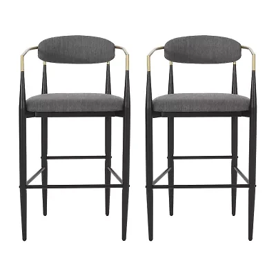 Elmore 2Pc Counter Height Upholstered Bar Stool