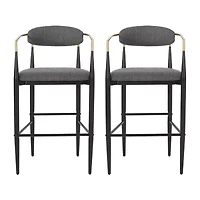 Elmore 2Pc Counter Height Upholstered Bar Stool