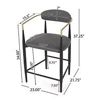 Elmore 2Pc Counter Height Upholstered Bar Stool