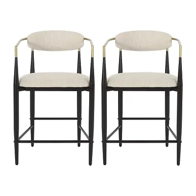 Elmore 2Pc Counter Height Upholstered Bar Stool
