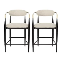 Elmore 2Pc Counter Height Upholstered Bar Stool