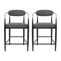 Elmore 2Pc Counter Height Upholstered Bar Stool