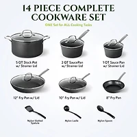 Granitestone Armor Max Hard Anodized Ultra Durable 14-pc. Cookware Set