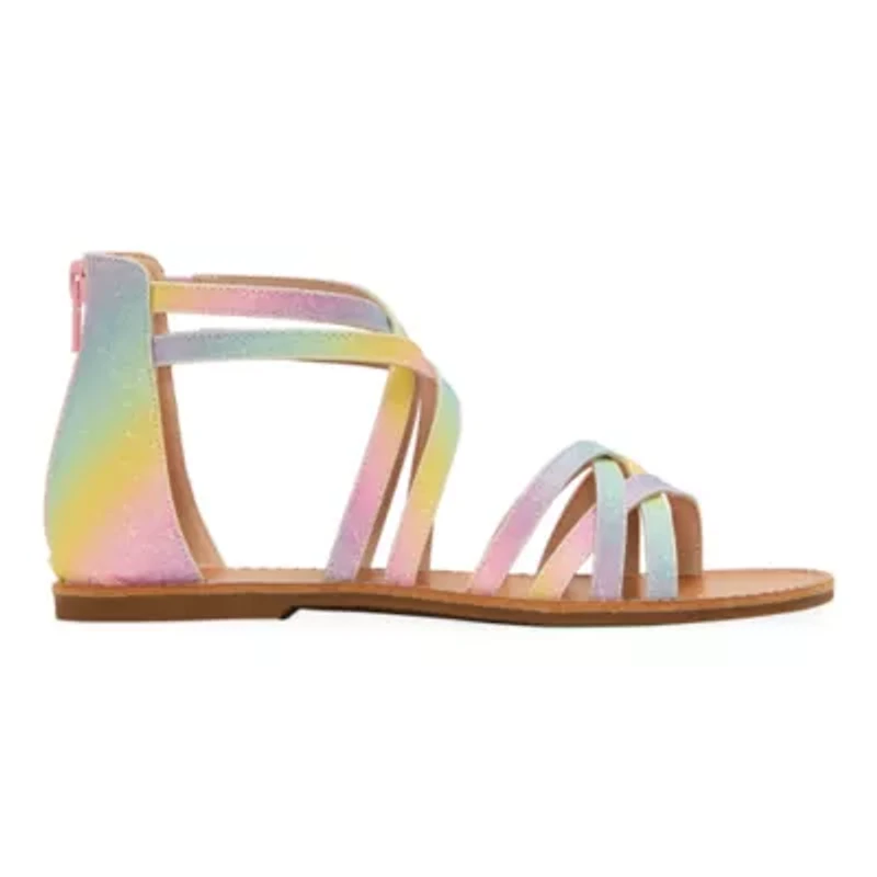Thereabouts Little & Big Kid Girls Sofia Criss Cross Strap Gladiator Sandals