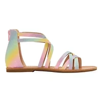 Thereabouts Little & Big Kid Girls Sofia Criss Cross Strap Gladiator Sandals