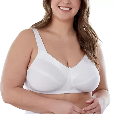 Bestform Satin Trim Wireless Cotton Bra with Unlined Cups-5006715