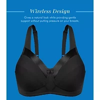 Bestform Satin Trim Wireless Cotton Bra with Unlined Cups-5006715