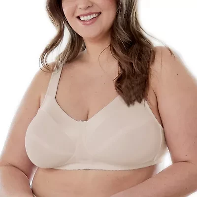 Bestform Satin Trim Wireless Cotton Bra with Unlined Cups-5006715