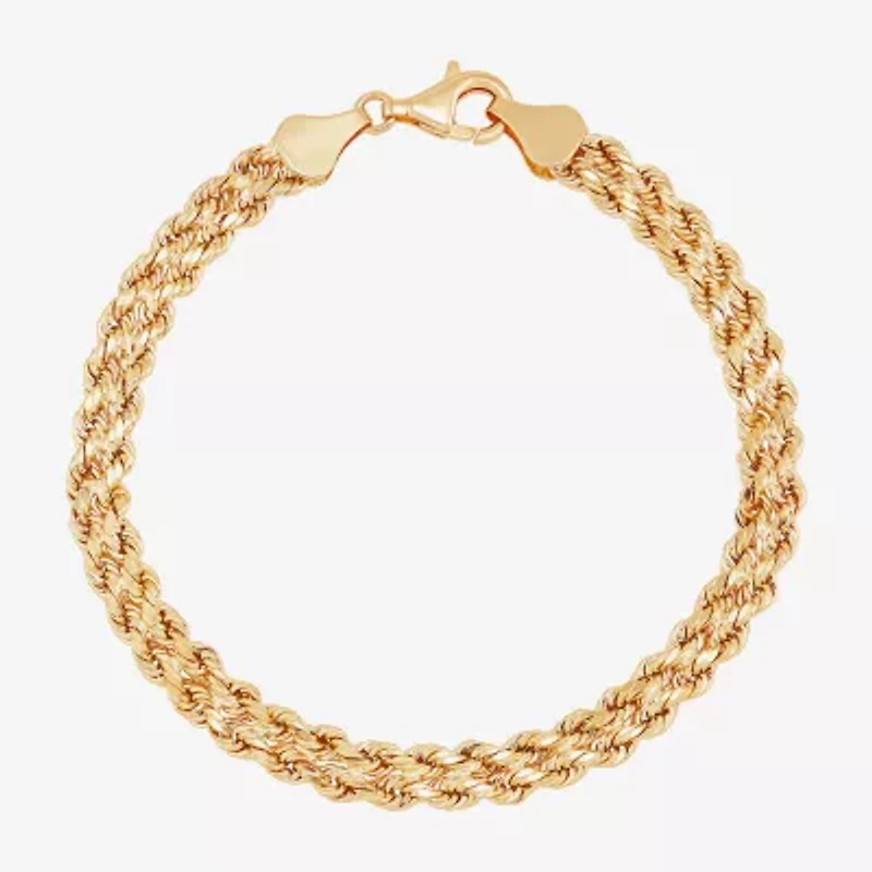 10K Gold  4.9mm 7.25" Double Rope Bracelet